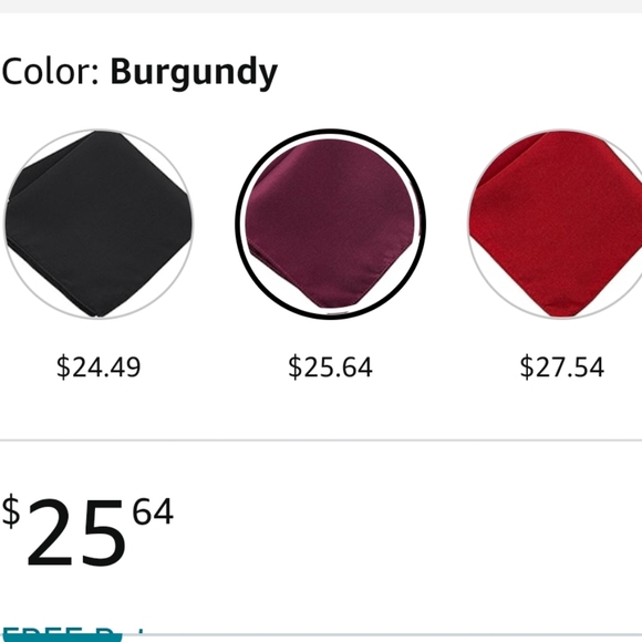 John William Silk  Woven Mens Pocket Square for Men Wedding and Tuxedo Burgundy - Picture 4 of 5